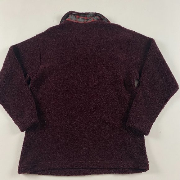 Vintage True North Canada 1/4 Zip Fleece Pullover Adult Medium Burgundy Sweater - Picture 5 of 10
